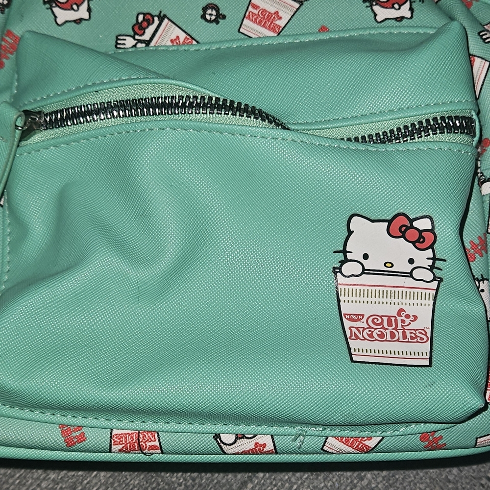 Hello kitty cup of noodles mini backpack